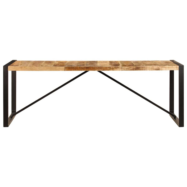 Ruokapöytä 220x100x75 cm kiinteä mangopuu