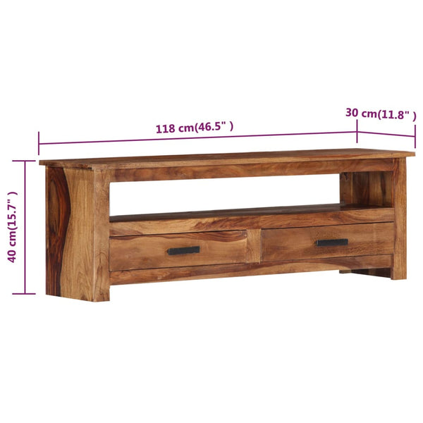 TV-taso 118x30x40 cm massiivipuu