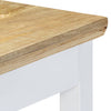 Konsolipöytä valkoinen ja ruskea 110x35x75 cm täysi mangopuu