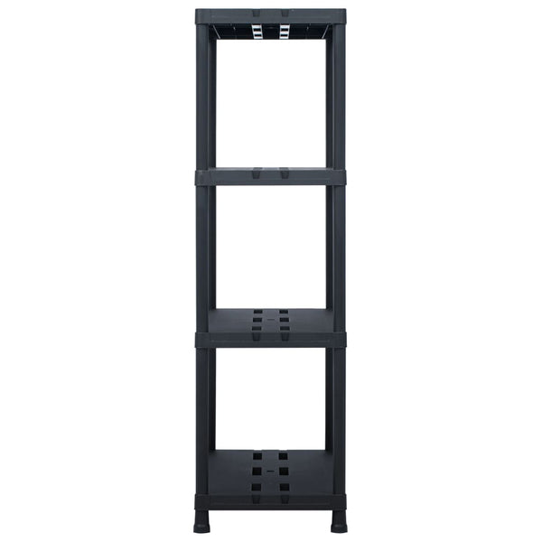 Varastohylly 220 kg 90x40x138 cm musta muovi