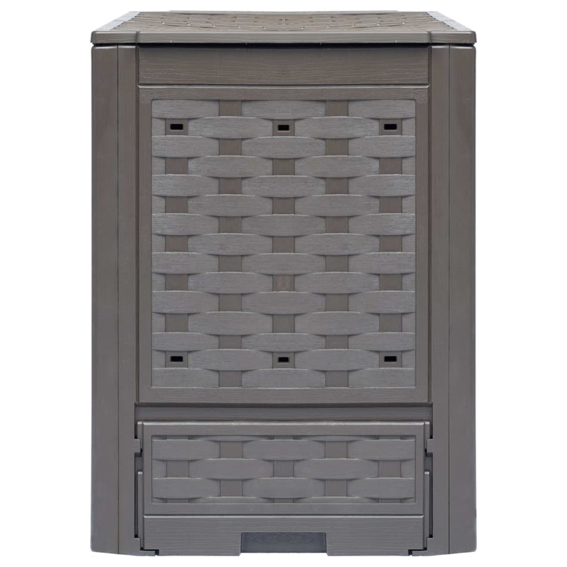 Ruskea puutarhan komposti Soltia 60x60x83cm (300 l muovi rottinki)