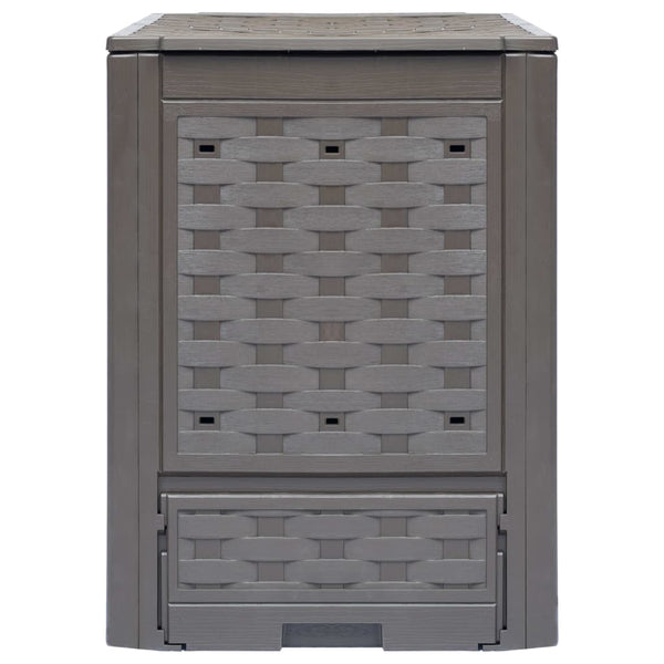 Ruskea puutarhan komposti Soltia 60x60x83cm (300 l muovi rottinki)