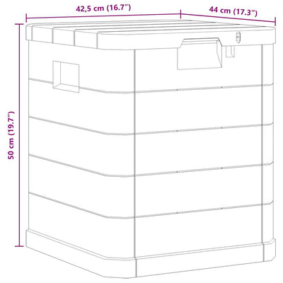 Vaaleanharmaa puutarhan varastoarkku Maur 90 l