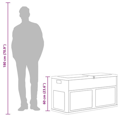 Harmaanmusta puutarhan varastoarkku Estel 320 l