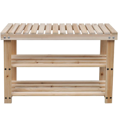 2-in-1 Kenkäpenkki 2 kpl kiinteä puu