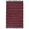 Käsin kudottu chindi-matto puuvilla 160x230 cm burgundi