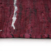 Käsin kudottu chindi-matto puuvilla 160x230 cm burgundi