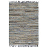 Käsin kudottu Chindi-matto denim juutti 200x290 cm monivärinen