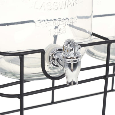 Juoma-annostelijat Salvestru (2 kpl jalustalla 2 x 4 l lasi)