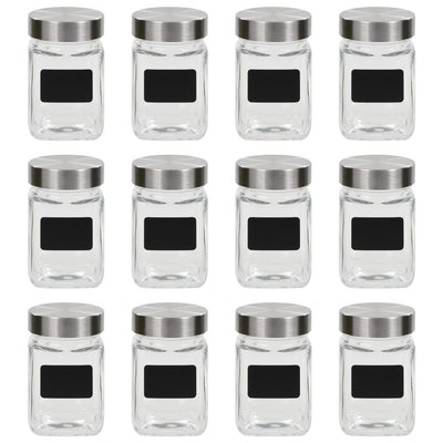 Säilytyspurkit tarroilla Nils 300 ml (12 kpl)