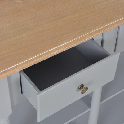 Sivupöytä harmaa 120x30x76 cm MDF
