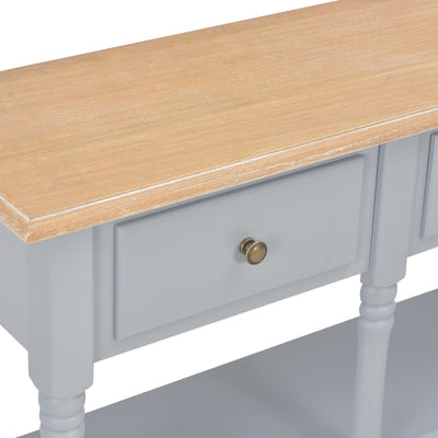 Sivupöytä harmaa 120x30x76 cm MDF