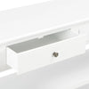 Sivupöytä 110x35x80 cm MDF valkoinen