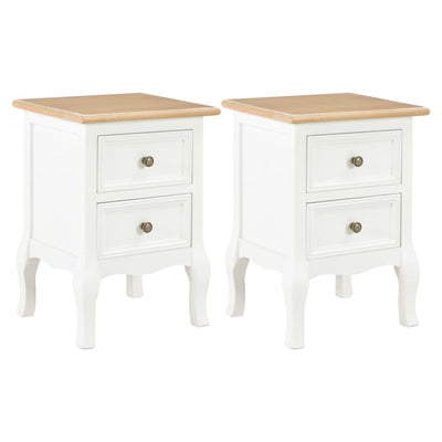 Yöpöytä 2kpl MDF 35x30x49 cm valkoinen