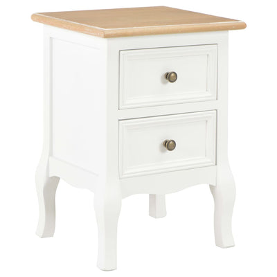 Yöpöytä 2kpl MDF 35x30x49 cm valkoinen