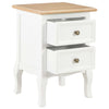 Yöpöytä 2kpl MDF 35x30x49 cm valkoinen