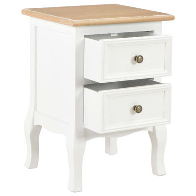 Yöpöytä 2kpl MDF 35x30x49 cm valkoinen