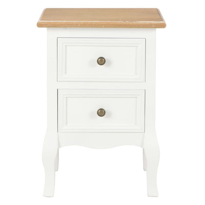 Yöpöytä 2kpl MDF 35x30x49 cm valkoinen