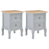 Yöpöydät 2kpl MDF 35x30x49 cm harmaa