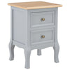 Yöpöydät 2kpl MDF 35x30x49 cm harmaa