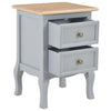Yöpöydät 2kpl MDF 35x30x49 cm harmaa