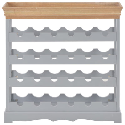 Viinikaappi harmaa 70x22,5x70,5 cm MDF