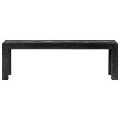 Sohvapöytä musta 110x50x35 cm täysi mangopuu