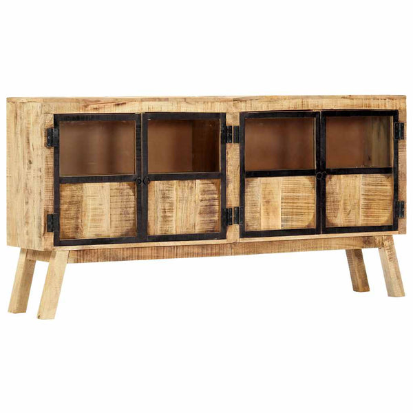 Senkki ruskea ja musta 160x30x80 cm täysi karkea mangopuu
