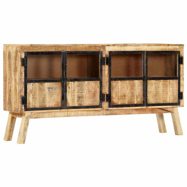 Senkki ruskea ja musta 160x30x80 cm täysi karkea mangopuu