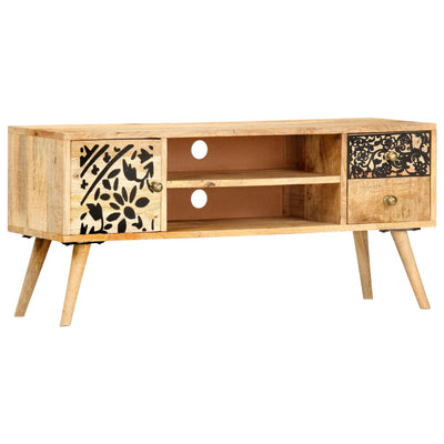 TV-taso 100x30x45 cm täysi mangopuu