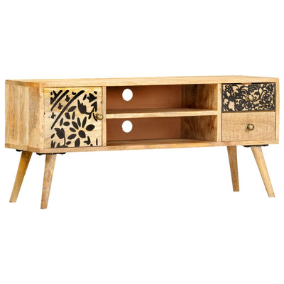 TV-taso 100x30x45 cm täysi mangopuu