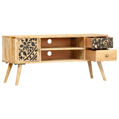 TV-taso 100x30x45 cm täysi mangopuu