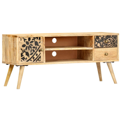TV-taso 100x30x45 cm täysi mangopuu