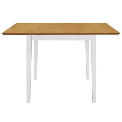 Valkoinen jatkettava ruokapöytä Covaci (80-120)x80x74cm (mdf)