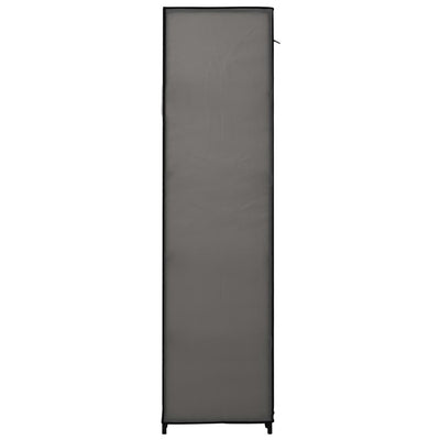 Kokoontaitettavat vaatekaapit 2 kpl harmaa 110x45x175 cm kangas