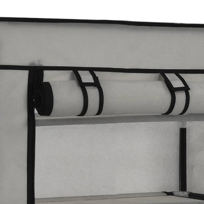 Harmaa kenkäkaappi suojalla Jachy 58x28x106cm (kangas)