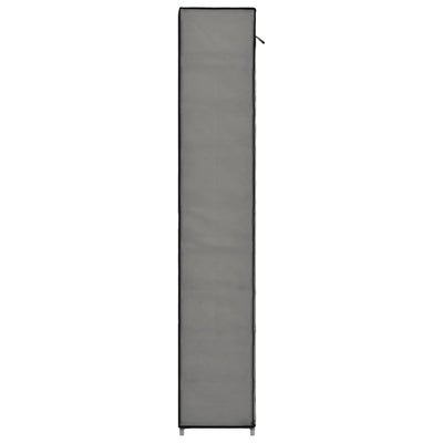Kenkäkaappi suojalla harmaa 57x29x162 cm kangas