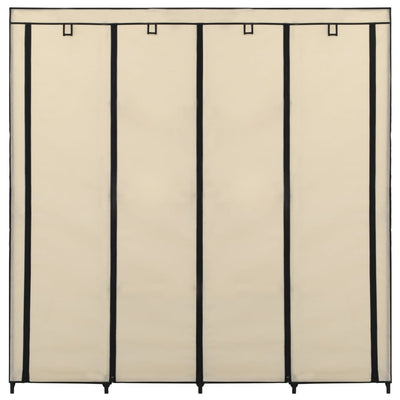 Vaatekaappi 4 lokerolla kerma 175x45x170 cm