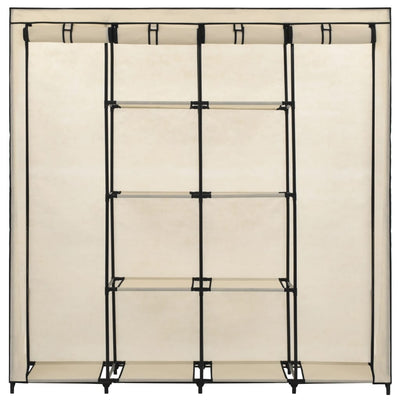 Vaatekaappi 4 lokerolla kerma 175x45x170 cm