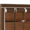Vaatekaappi lokeroilla ja tangoilla kangas 150x45x175 cm ruskea