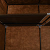 Vaatekaappi lokeroilla ja tangoilla kangas 150x45x175 cm ruskea
