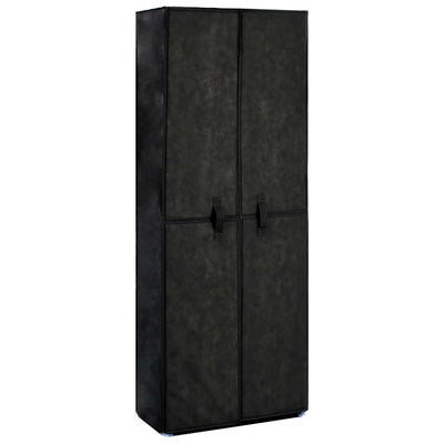 Kenkäkaappi musta 60x30x166 cm kangas