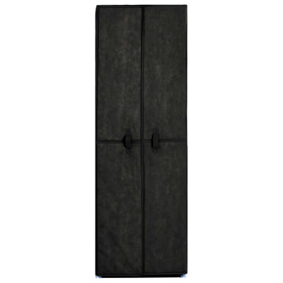 Kenkäkaappi musta 60x30x166 cm kangas
