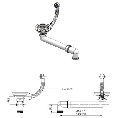 Valkoinen keittiön pesuallas Sage (graniitti)