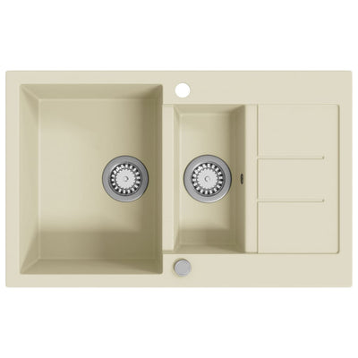 Keittiön tuplapesuallas graniitti beige