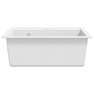 Valkoinen keittiön pesuallas Sevica (graniitti)