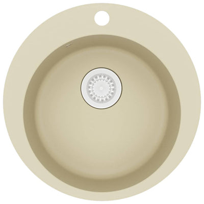 Beige keittiön pesuallas Aronia pyöreä (graniitti)