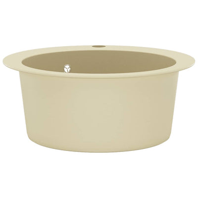 Keittiön pesuallas graniitti pyöreä beige