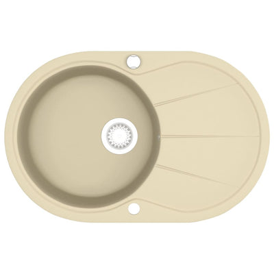 Keittiön pesuallas graniitti ovaali beige