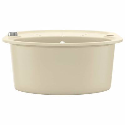 Beige keittiön pesuallas Imogen (graniitti ovaali)